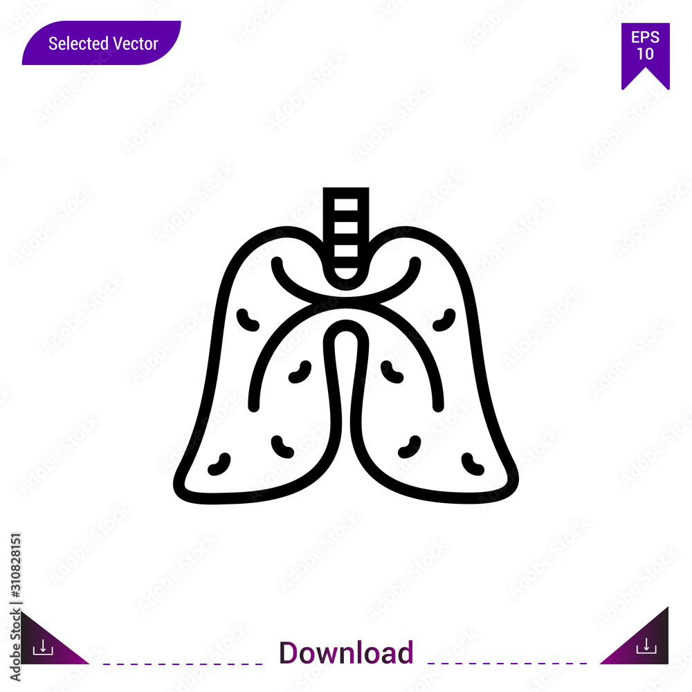 lungs medical icon vector . Best modern, simple, isolated, application ,medical icons, logo, flat icon for website design or mobile applications, UI / UX design vector format lungs medical icon vector . Best modern, simple, isolated, application ,medical icons, logo, flat icon for website design or mobile applications, UI / UX design vector format