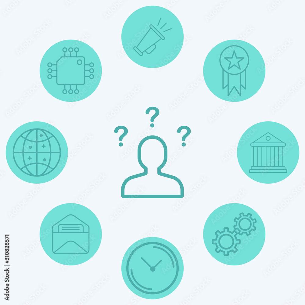 Question vector icon sign symbol Question vector icon sign symbol