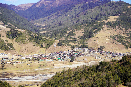 Sakteng village in the eastern Bhutan 