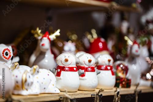Snowman christmas decoration in souvenir shop © Ruslan