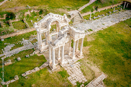 aerial view of ancient city Aphrodisias photo