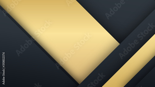 Gold black abstract background. Presentation design for corporate  business  and institution