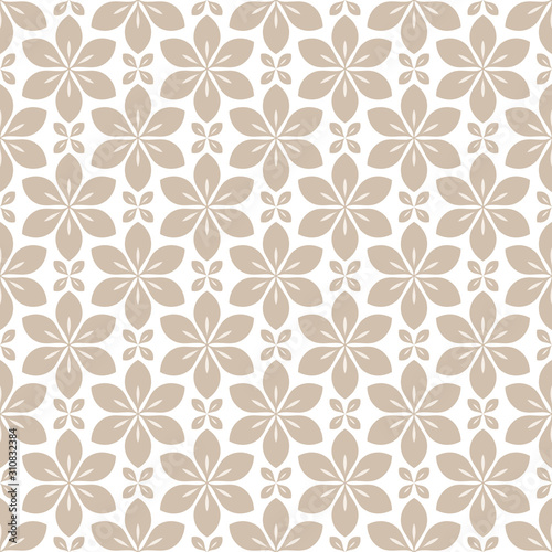 Seamless pattern of floral decoration. Vector illustration.