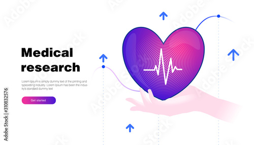 Hand touch future medical research infographics scanning hearts and health. Innovations identifications and computers biometric technology software human clone industry. 