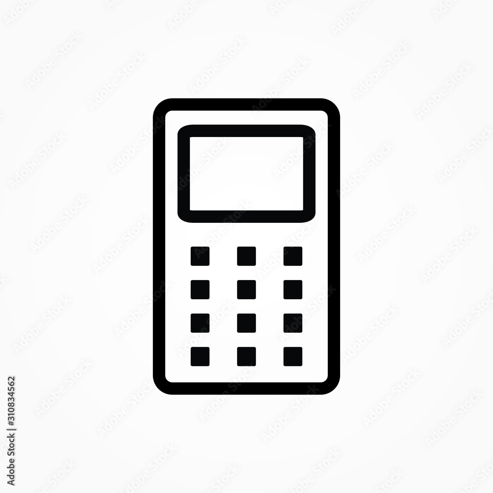 Calculator icon vector. Savings, finances sign isolated on white, economy concept, Trendy Flat style for graphic design, Web site, UI. EPS10 Calculator icon vector. Savings, finances sign isolated on white, economy concept, Trendy Flat style for graphic design, Web site, UI. EPS10