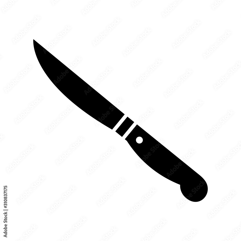 paring knife - kitchen utensils icon vector design template