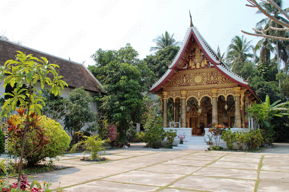 buddhist temple (Wat Phaphay) in luang prabang (laos)