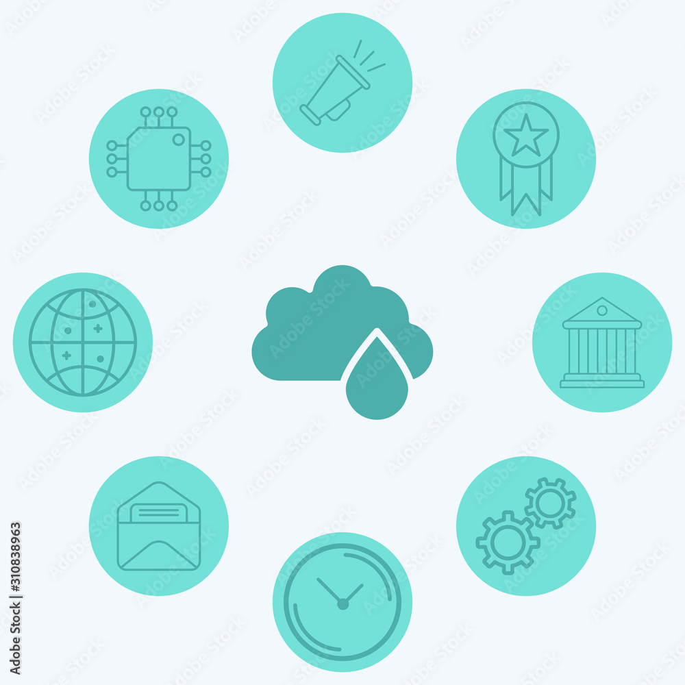 Rain vector icon sign symbol Rain vector icon sign symbol