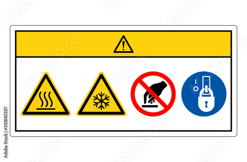 Caution Hot or Cold Surface Symbol Sign, Vector Illustration, Isolate On White Background Label. EPS10