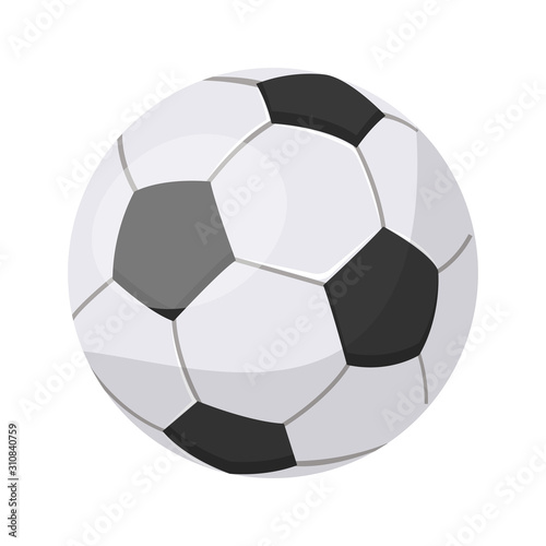 Realistic modern soccer red and white ball item