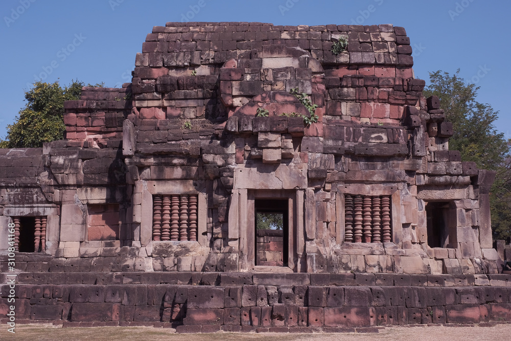 Phanom-wan castle is Khmer architecture art in Khmer civilization period about Buddhist century 16-17, Nakhon-rat-cha-sima province Thailand.