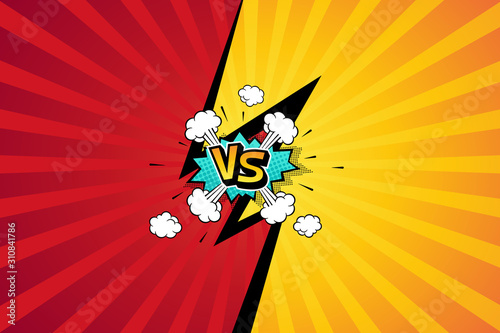 Fight backgrounds comics style design. Vector illustration