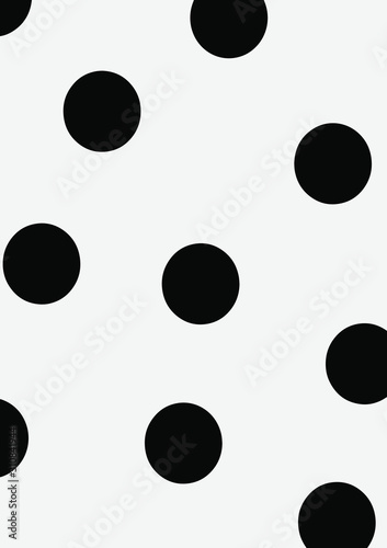 Abstract geometric pattern. Vector seamless black and white circle background. Irregular shapes. Modern stylish dot texture. Trendy print. Swatch. For print, wrapping paper, wallpaper, textile, fabric