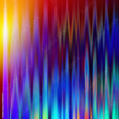 Abstract blurred background. Vertical lines and spots of color orange, blue, green, black.