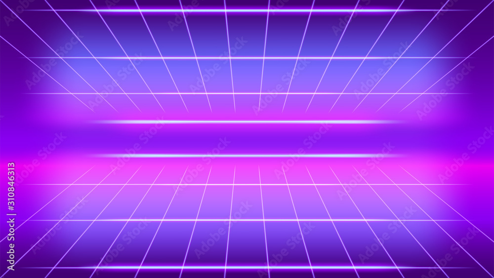 Retro neon light glowing Retro neon light glowing