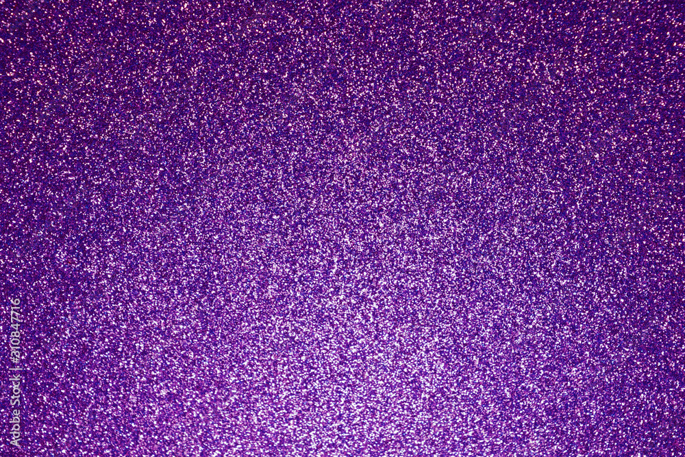 Magic Violet Abstract Glitter Background. Shine Bokeh Effect. For party, holiday, celebration.