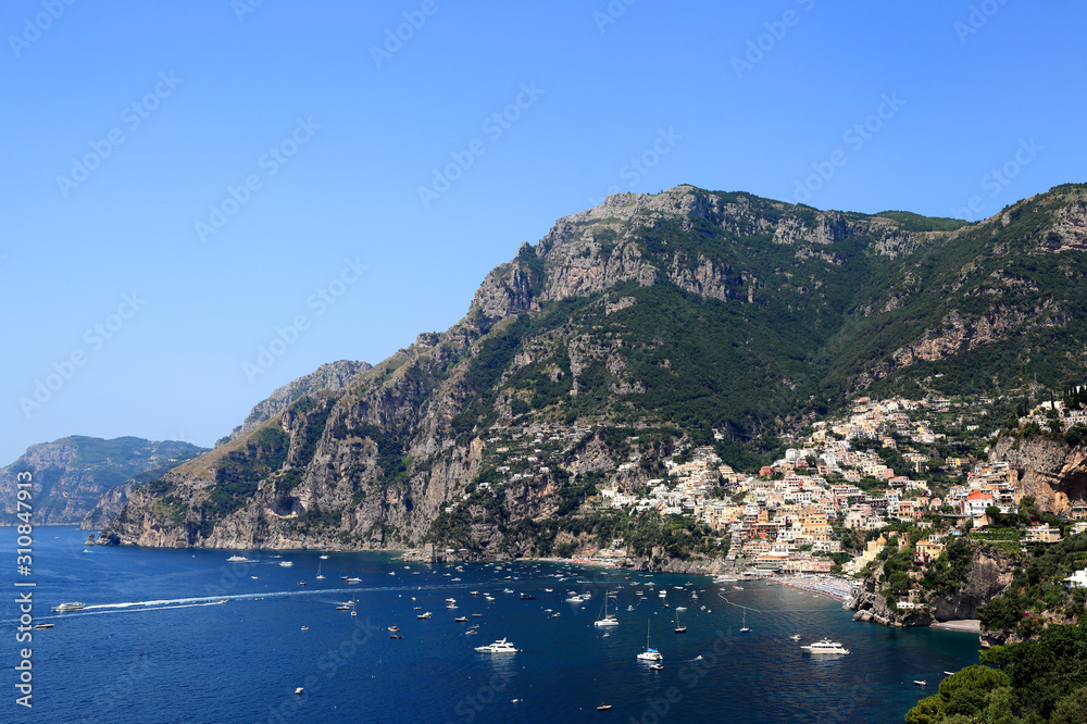 The town of Positano on the Amalfi Coast, Italy
