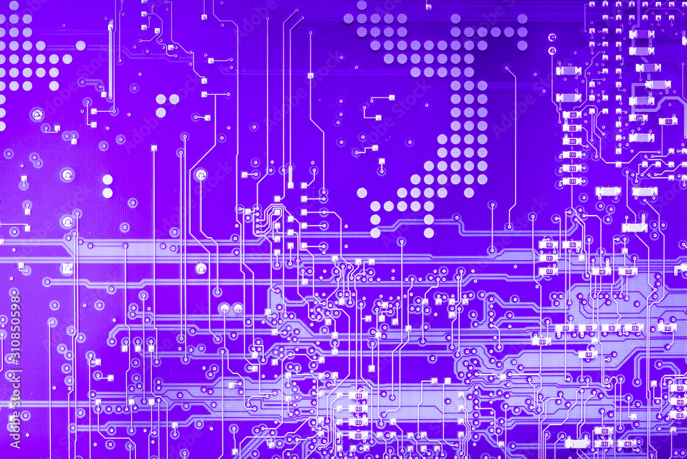 Electronic Circuit Board Close-up Abstract Industry 4.0 Background