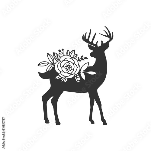 Beautiful animal cut file with floral