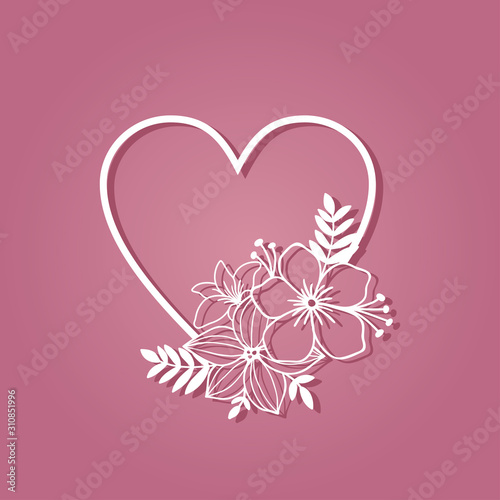 Beautiful Monogram love with floral