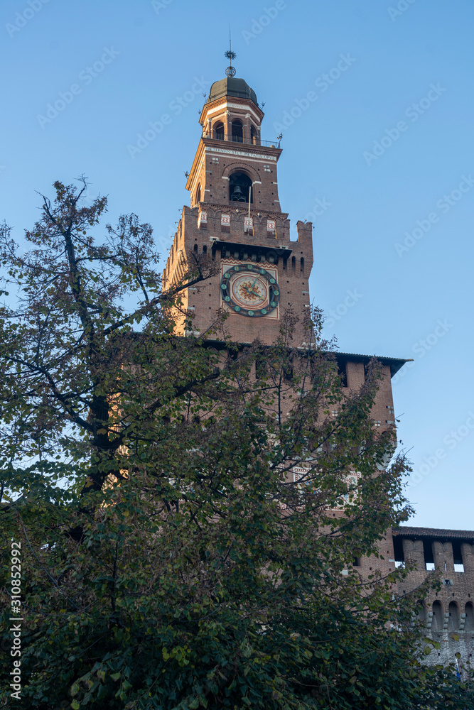 Fototapeta premium Milan, the castle in November