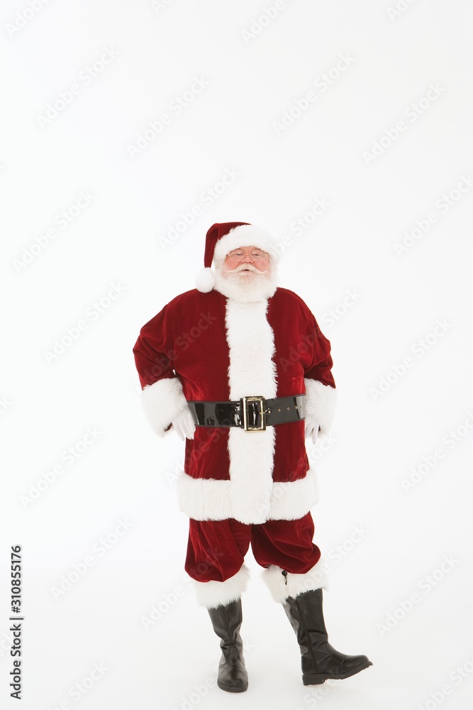 Senior Santa Claus Standing With Hands On Hip Senior Santa Claus Standing With Hands On Hip