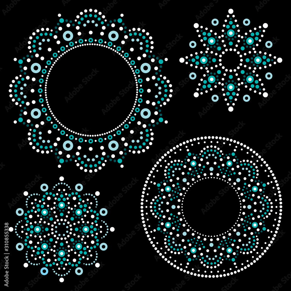 Mandala Australian dot paiting mandala set - vector design, Aboriginal  traditional decorative patterns collection, Australian mosaic art Stock  Vector | Adobe Stock