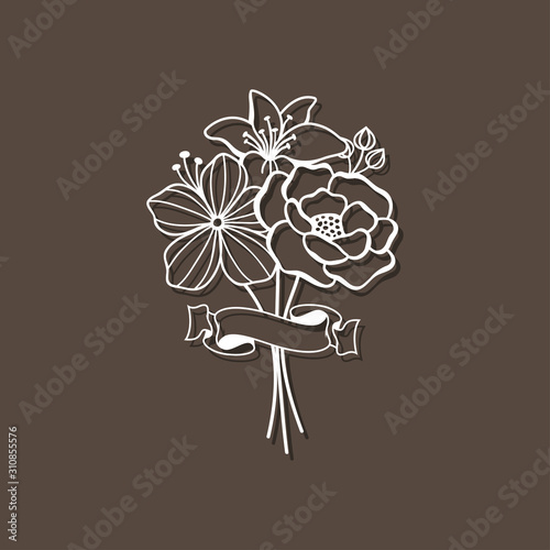 Beautiful Floral Cut File Elements