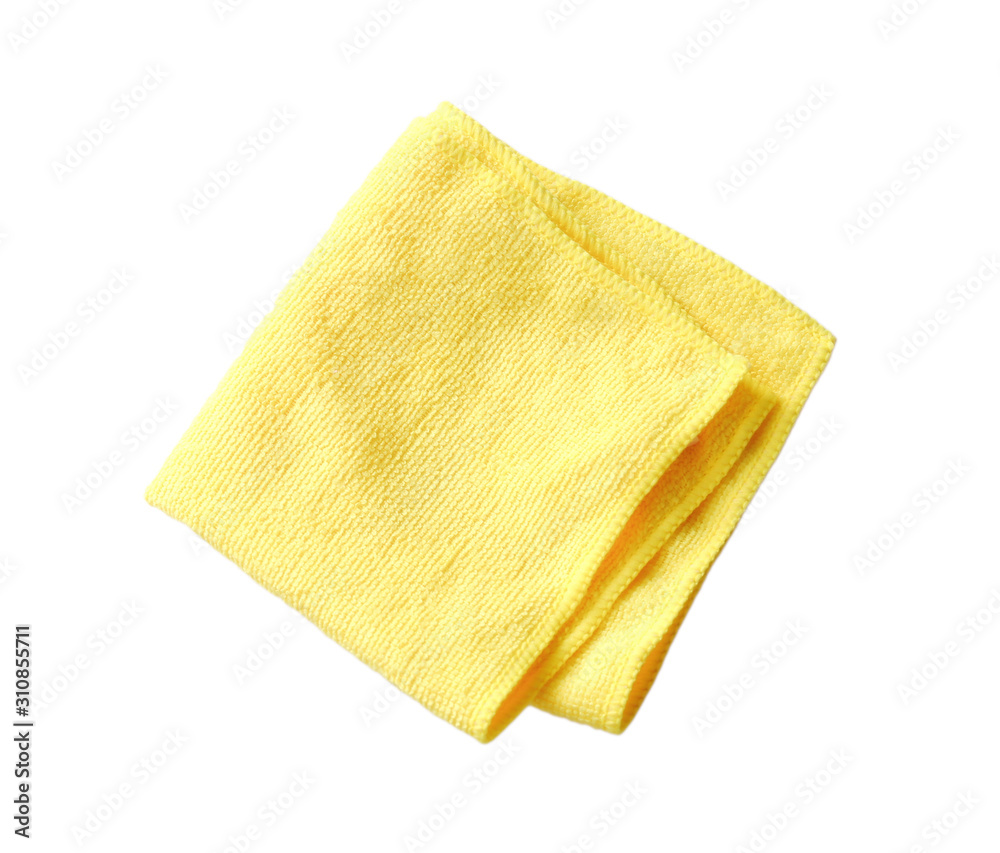Yellow household folded cloth isolated. Yellow household folded cloth isolated.