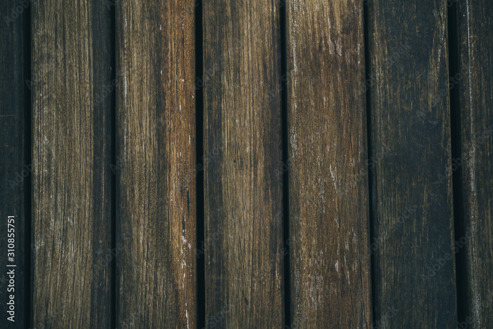 Dark Brown wood vertical texture natural tree background