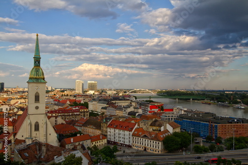 very nice view of the city of Bratislava in Slovakia