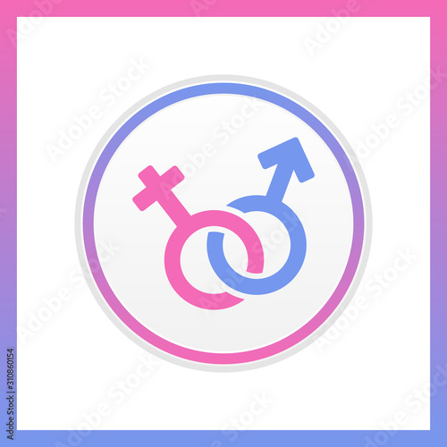 Abstract color vector gender icon.