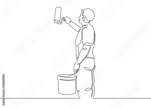 Bild auf Leinwand house painter builder