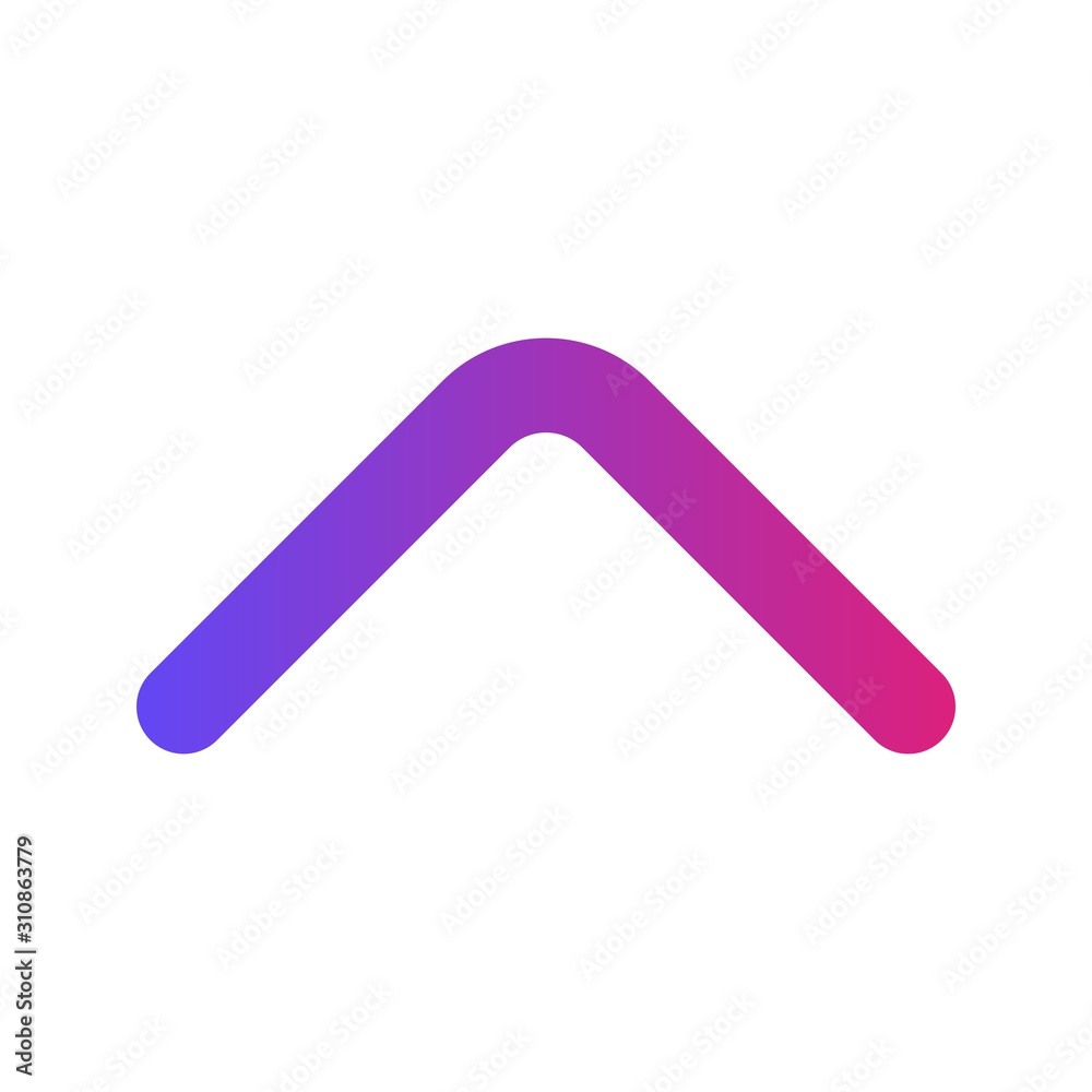 Glyph Gradient Up Arrow icon isolated on background Glyph Gradient Up Arrow icon isolated on background