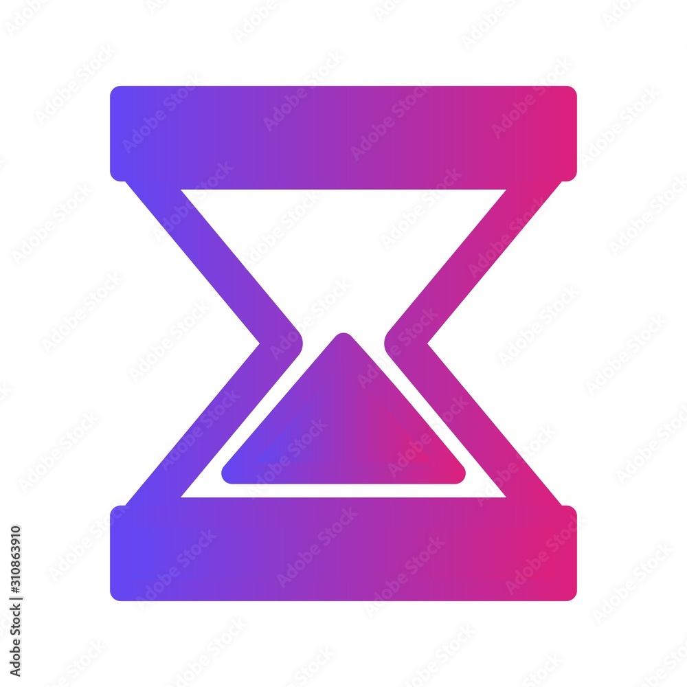 Glyph Gradient Hour Glass icon isolated on background Glyph Gradient Hour Glass icon isolated on background