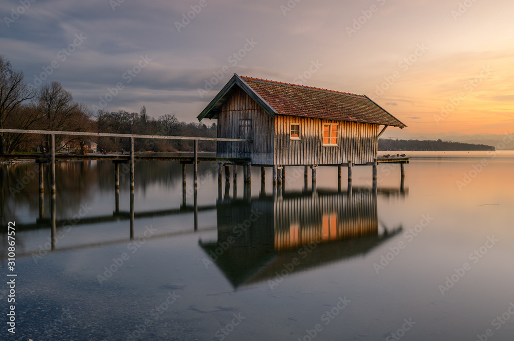 Ammersee kleines Bootshaus Ammersee kleines Bootshaus