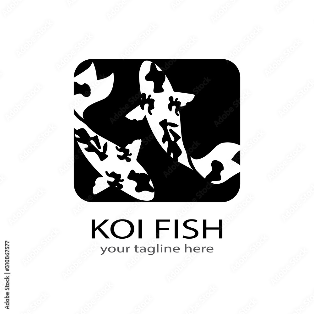 Fototapeta premium Koi fish animal logo and symbols vector template