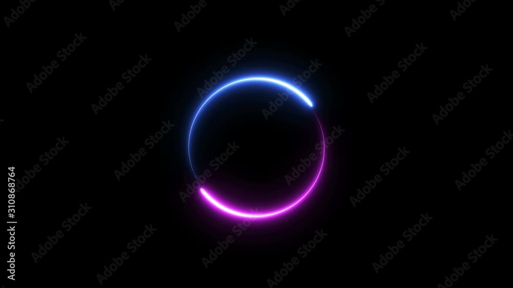 Neon circle. Abstraction. Light background Neon circle. Abstraction. Light background