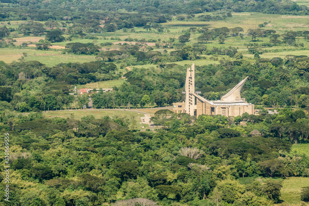 Aerial view of Coromoto Sanctuary. Portuguesa State, Venezuela