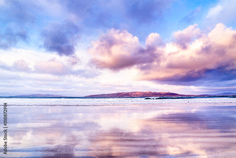 Narin Strand is a beautiful large blue flag beach in Portnoo, County Donegal in Ireland