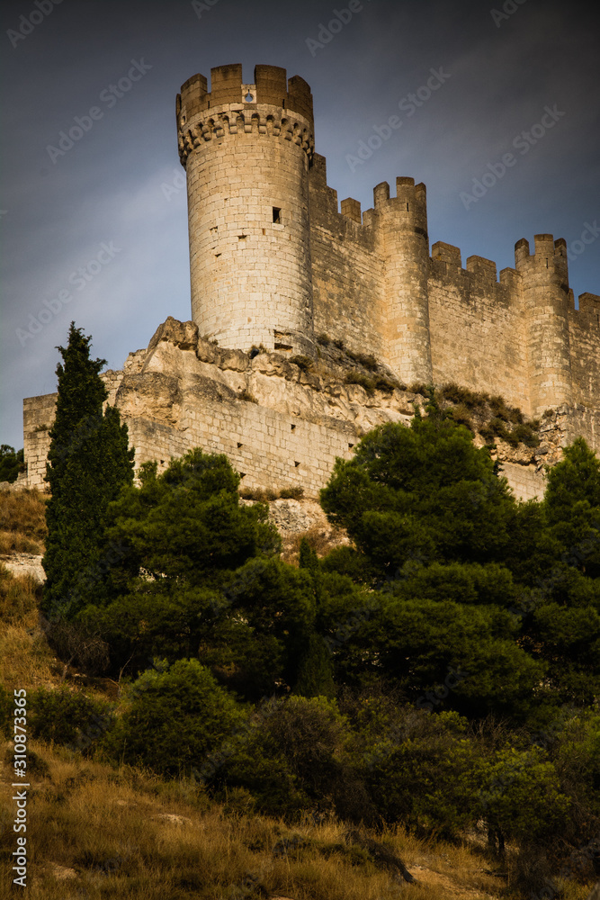 Detail of the Peñafiel Castle located in the province of Valladolid (Spain) Detail of the Peñafiel Castle located in the province of Valladolid (Spain)