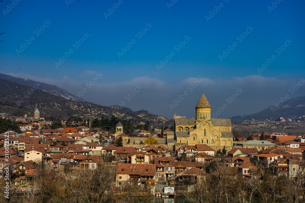View to the ancient capital of Georgia, Mtskheta