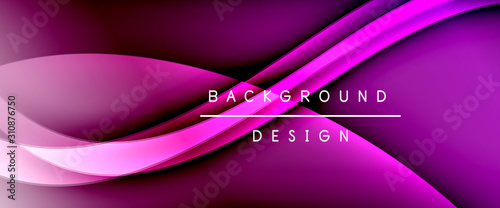Dynamic trendy fluid color gradient abstract background with flowing wave lines. Vector Illustration