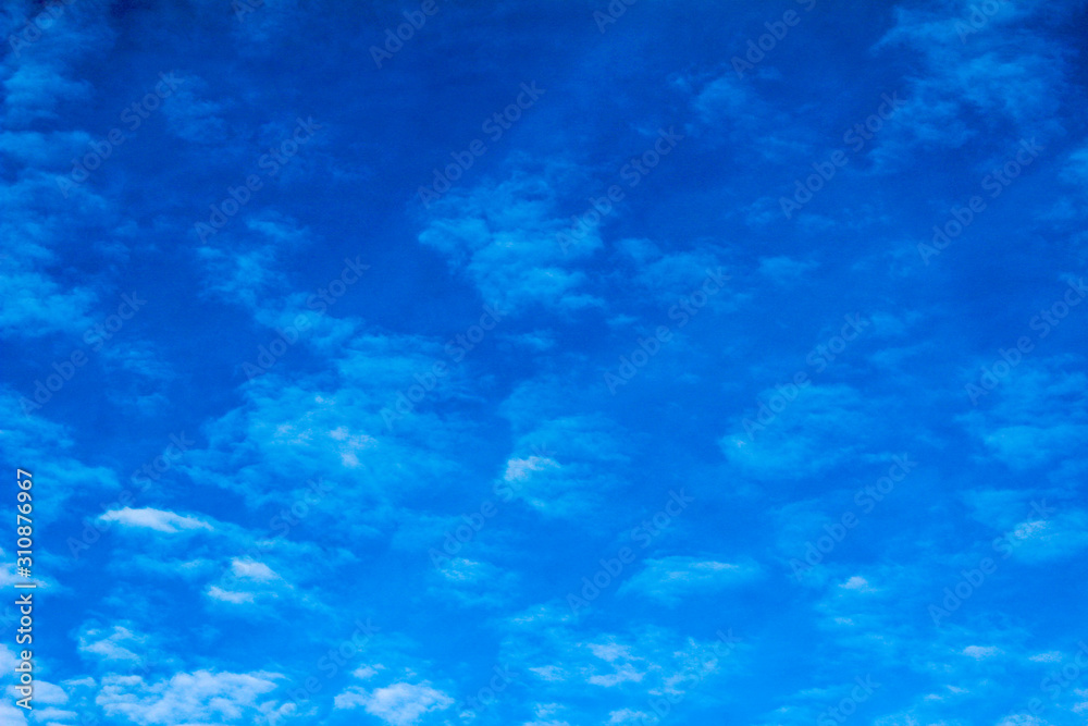 Blue morning sky with white clouds white clouds on blue sky