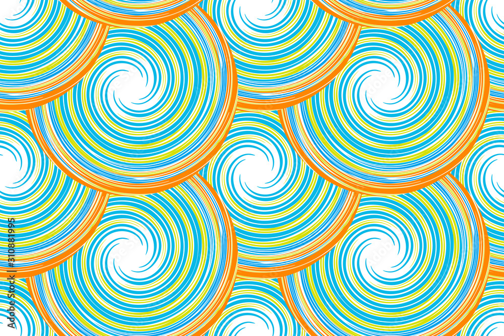 Seamless pattern with spirals