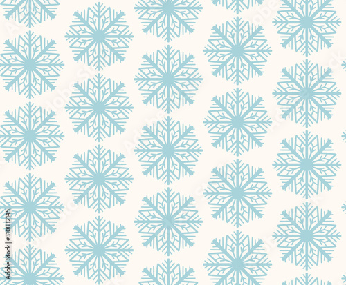 Seamless pattern with decorative snowflakes