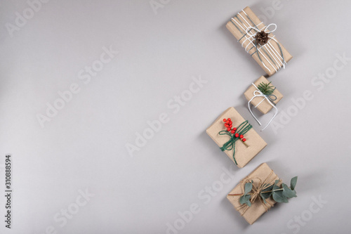 Beautiful, natural, reusable and zero waste packaging of presents.