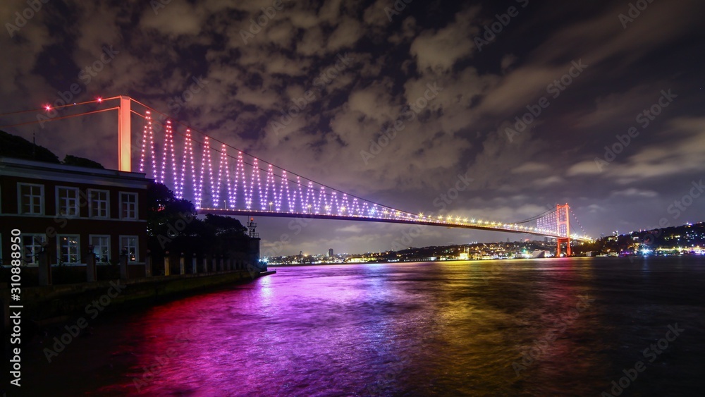 Istanbul Bosphorus Bridge Night 
