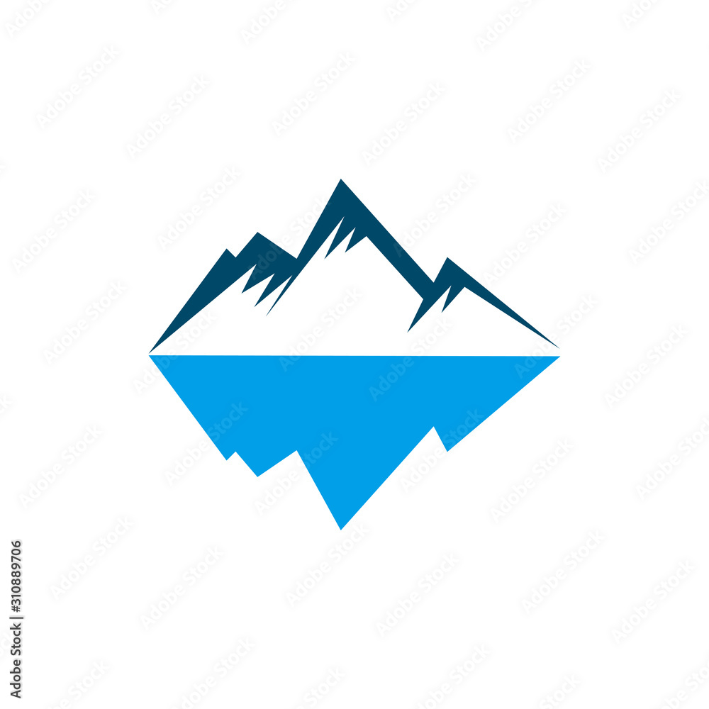 Iceberg logo design illustration vector template