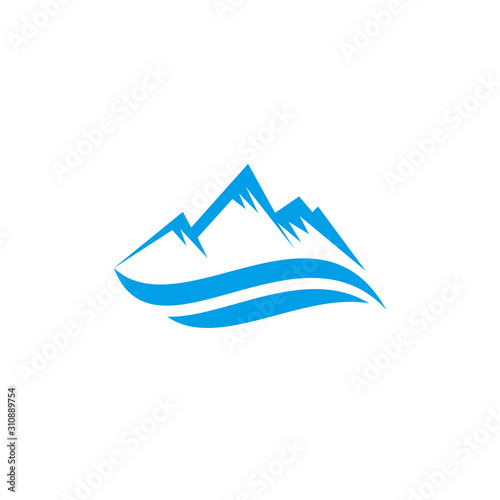 Iceberg logo design illustration vector template